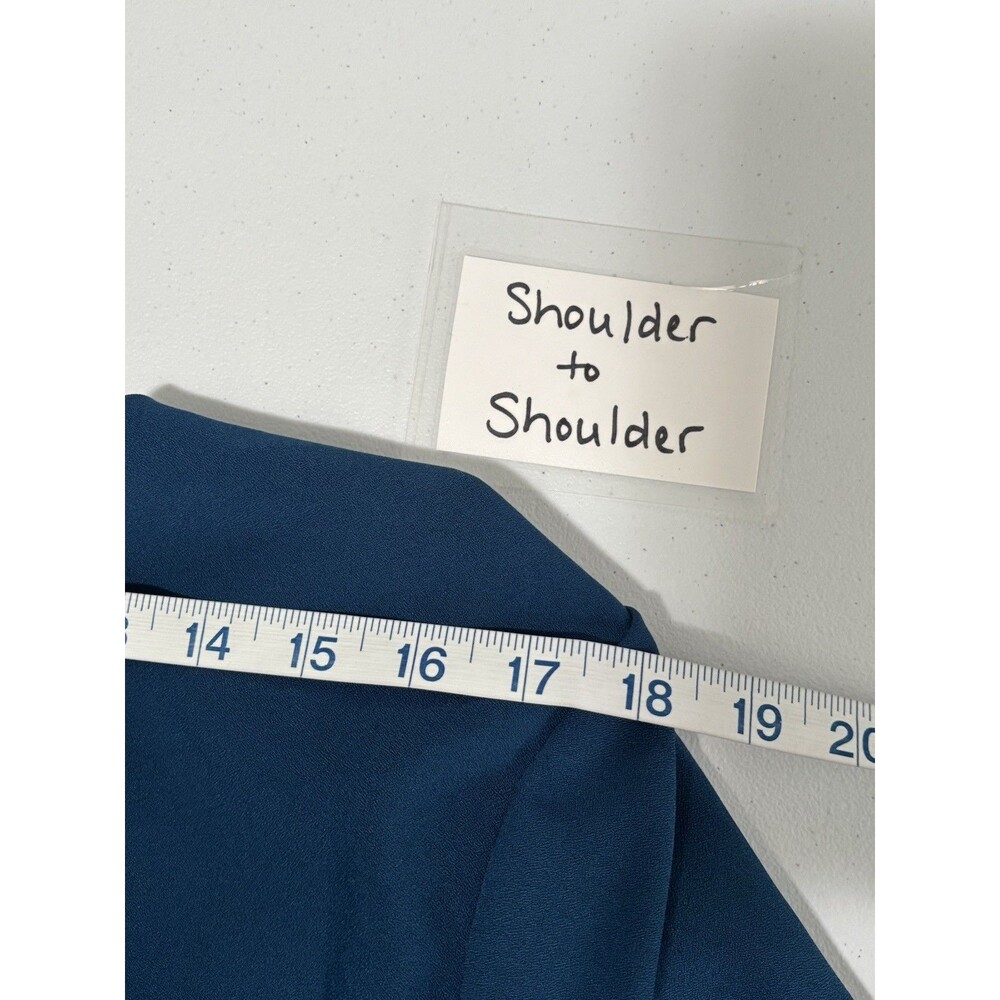 Skies Are Blue Womens Blazer Size 2XL XXL Raja Open Shirred Ruched Sleeve Office - Picture 9 of 12